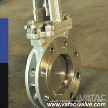 Double Flanged Stainless Steel Rising Stem Knife Gate Valve